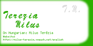 terezia milus business card